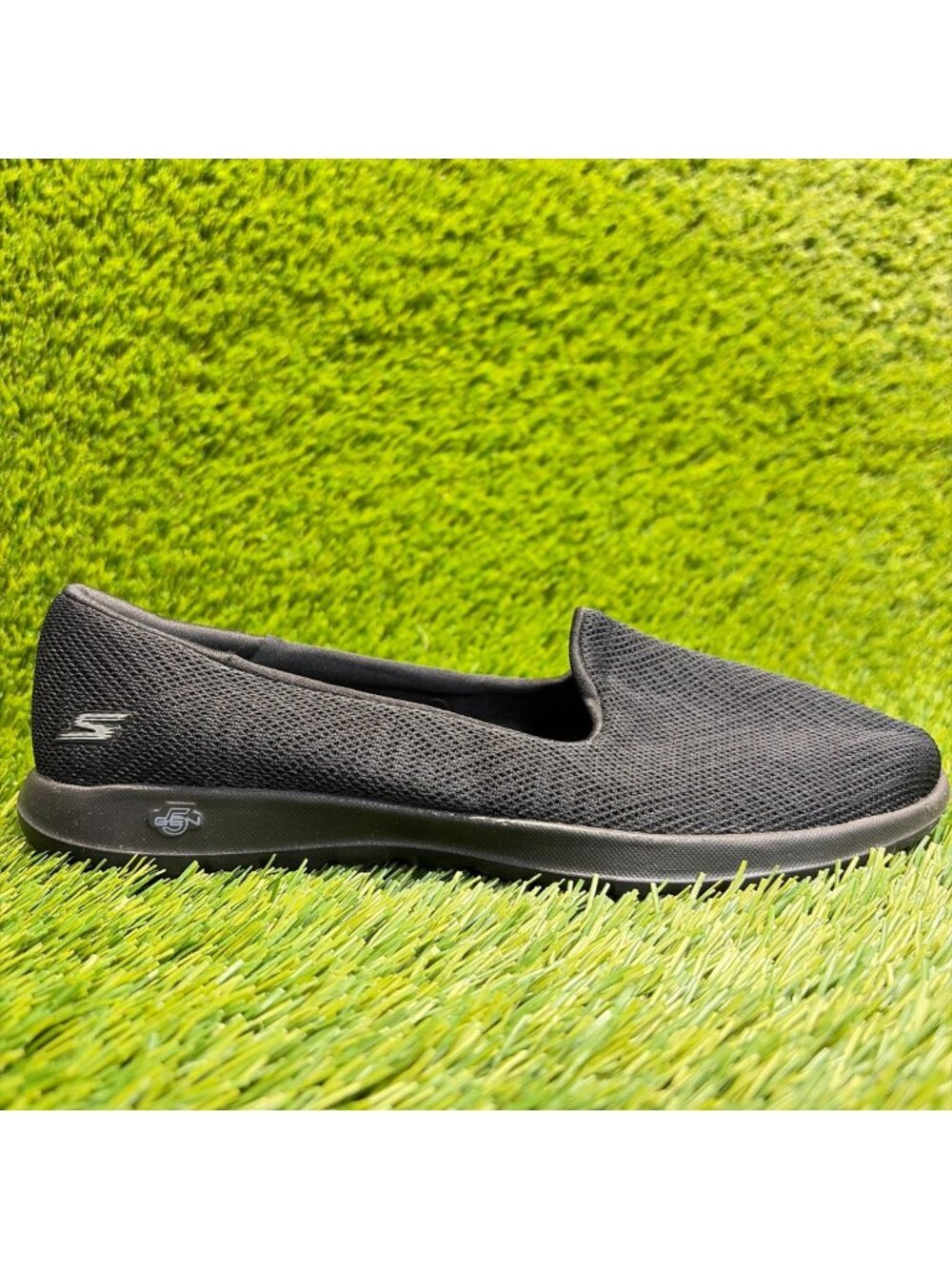 Skechers Go Walk Lite Sweet Gal Womens Size 7 Black Casual Slip On Flats Shoes
